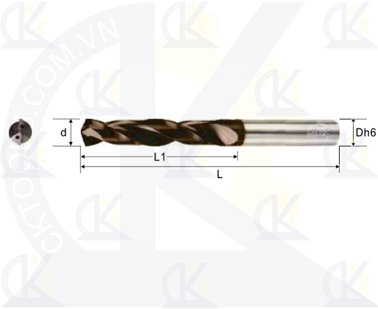 Mũi khoan hợp kim CMTec CDHCF2, Mũi khoan CMTéc CDHCF2