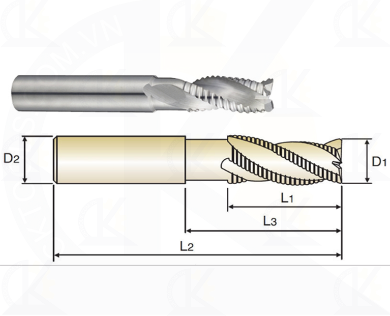 Dao phay nhôm YG E5E39, Dao phá thô nhôm YG E5E39