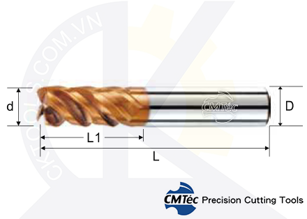 Dao phay CMTec, Dao phay ngón CMTéc CEP4-C