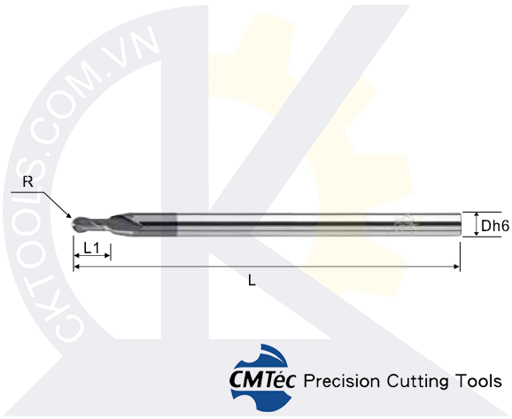 Dao phay CMTec MEBYM2, Dao cầu phay thép CMTéc MEBYM2