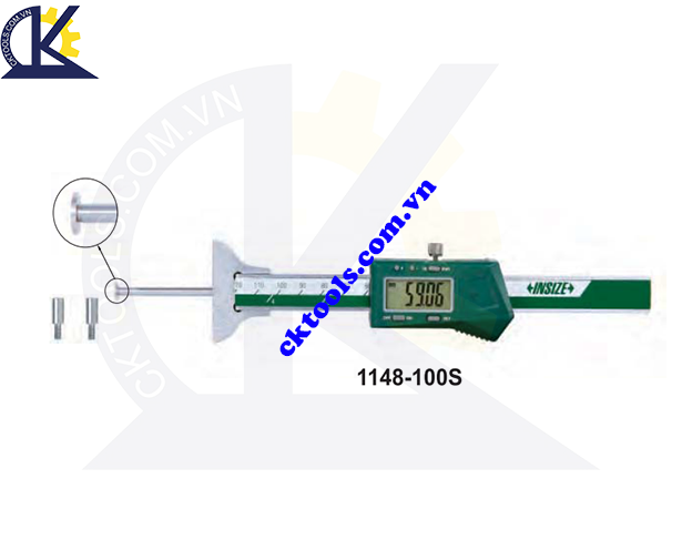 Thước đo sâu điện tử  INSIZE  1148-100S ,   DIGITAL DEPTH GAGES WITH ROUND DEPTH BAR    1148-100S