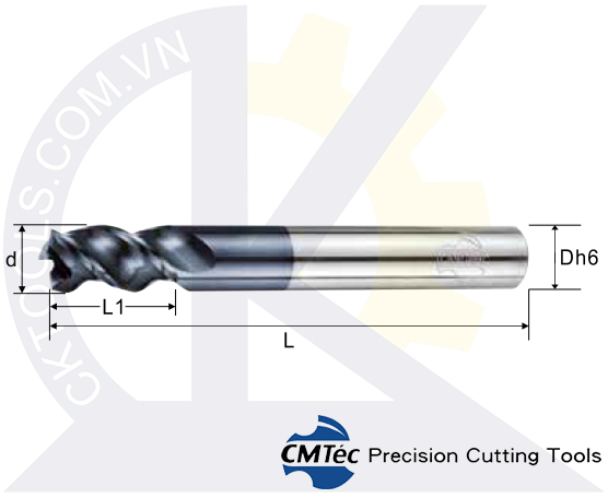 Dao phay CMTec MEHHD3, Dao phay thép CMTéc MEHHD3