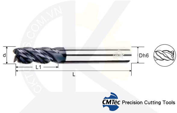 Dao phay CMTec CERS4, Dao phay ngón CMTéc CERS4