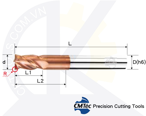 Dao phay CMTec NESDM4-NESD4, Dao phay ngón CMTéc NESDM4-NESD4