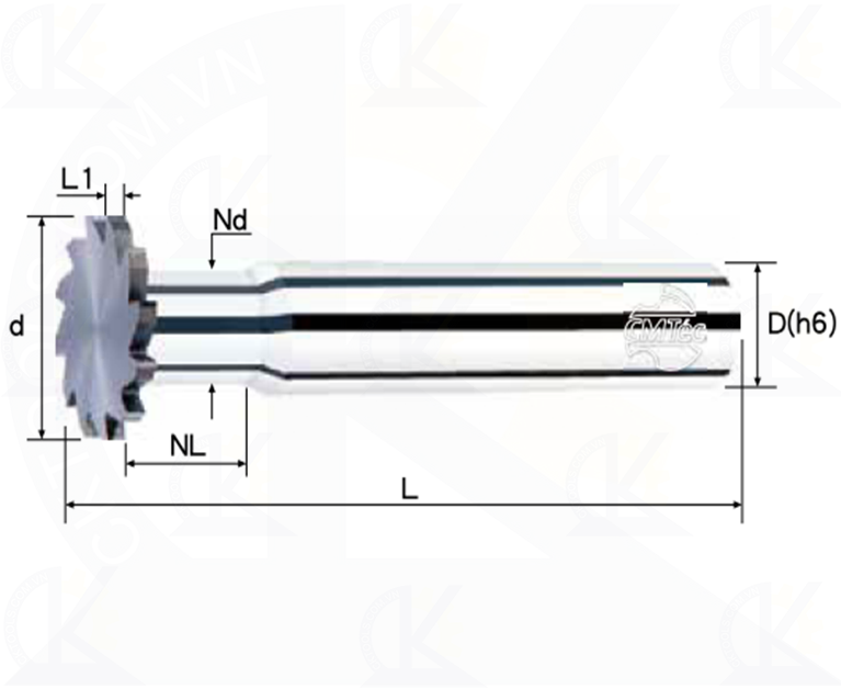 Dao phay hợp kim CMTec AEK, Dao phay chữ T CMTéc AEK