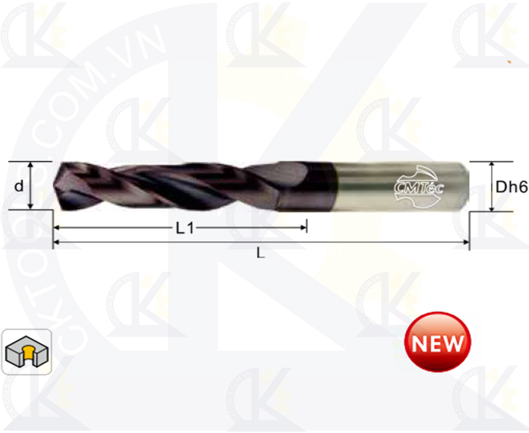 Mũi khoan hợp kim CMTec CDH2, Mũi khoan CMTéc CDH2