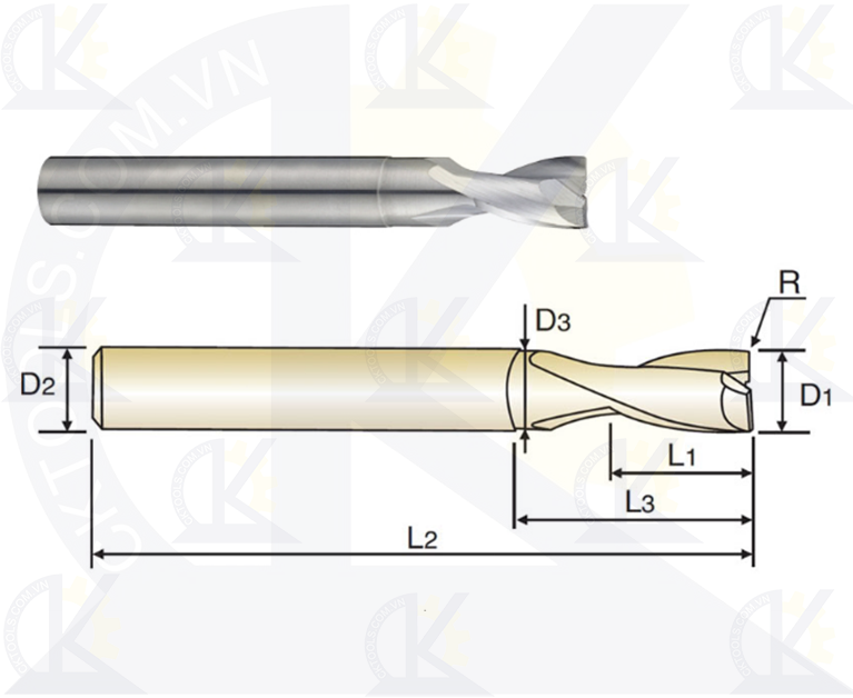 Dao phay nhôm YG E5930, Dao phay tinh nhôm YG E5930
